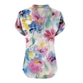 thumbnail image 5 of ATENAR T Shirts for Women Summer Short Sleeve Womens Shirts Casual Tee Pink 2XL, 5 of 6