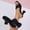 Black, variant on Women's Ruched Cross Band Flare Heel Slide Sandals, Square Toe Open Toe Mules for Party & Evening Purple 7.5