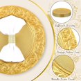 thumbnail image 3 of 24 unidades de platos antiguos de carga a granel de 13 pulgadas de plástico en relieve, platos redondos florales para bodas, cargadores decorativos para mesa, cena, cocina, decoración de, 3 of 9