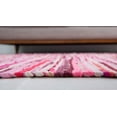 thumbnail image 5 of Unique Loom Chindi Cotton Collection Area Rug - Striped (9' x 12' Rectangle Pink/Burgundy), 5 of 6