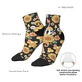 thumbnail image 4 of Goofa Mushrooms Honeycomb Pattern Non Slip Socks with Grips for Elderly, Crew Socks Yoga Hospital Socks Cushioned Sole Gripper Socks for Men Women, 4 of 5