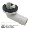 thumbnail image 5 of Travelwant 6Pcs 3/5 Inch(15mm) Air Conditioner Drain Hose Connector Elbow Fitting with Rubber Ring, Universal Fit Mini-Split AC Unit and Window Air Conditioning Unit, 5 of 7