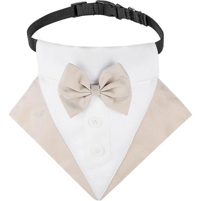 Bandana formal de esmoquin para perros, 1 pieza, Collar de algodón para perros, Collar de boda con pajarita y Collar para perros y gatos