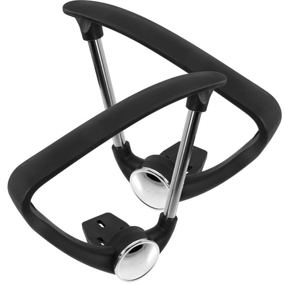 OFFIGAM 2Pcs Chair Arm Cushions Arm Rest For Desk Chair Office Chair Armrest Black Plastic Adjustable