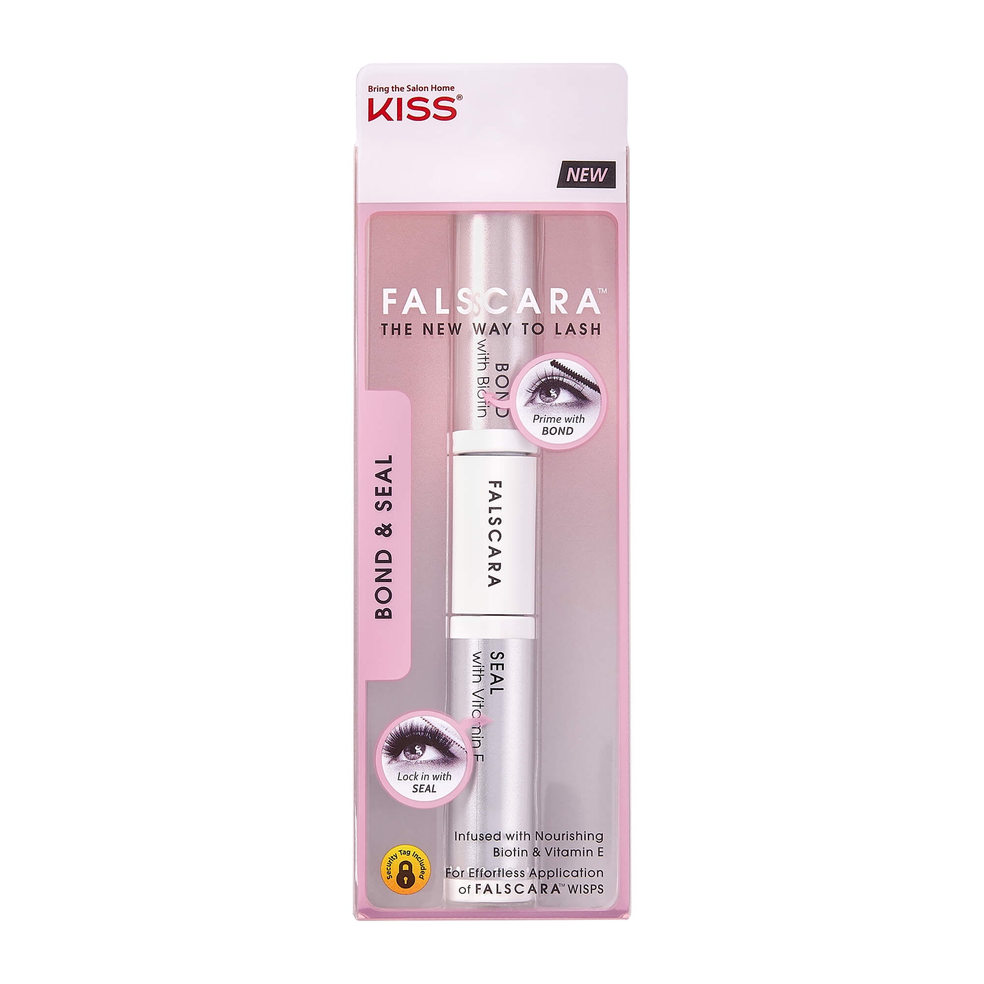 KISS Falscara False Eyelash Wisps Bond & Seal, Double-Sided Tube, 0.29 oz