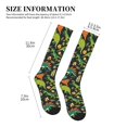 Compression Socks For Women & Men, Green Dinosaur Flower 1520mmhg