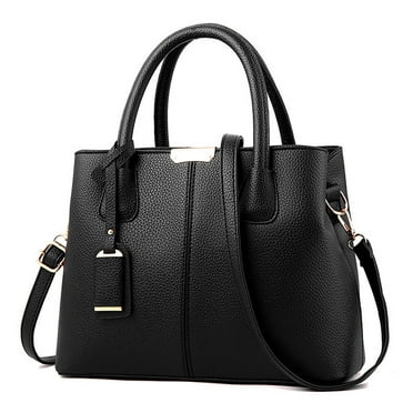 Handbags for Women,Purses and Handbag Ladies PU Leather Top Handle Satchel Shoulder Tote Crossbody  Bag Black Bags