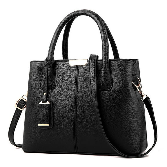 Handbags for Women,Purses and Handbag Ladies PU Leather Top Handle Satchel Shoulder Tote Crossbody  Bag Black Bags