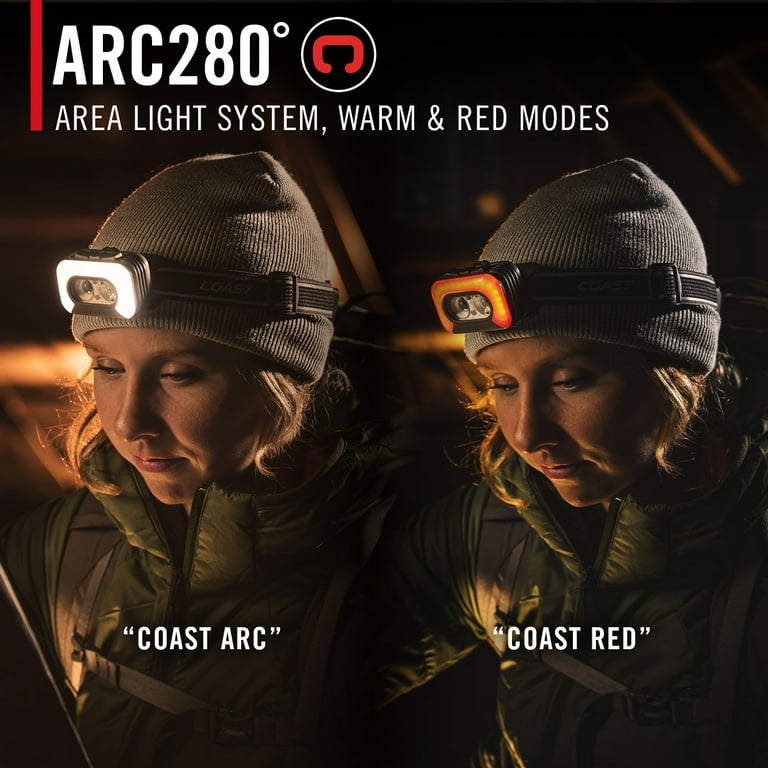 COAST RL35R Voice-Controlled Rechargeable LED Headlamp, 1100 Lumen