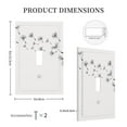 thumbnail image 3 of Fotbe Dandelion Blowing In The Wind Print Duplex Receptacle Wall Plate, 1-Gang 5.0" x3.0" Wall Outlet Covers, Dual Outlet Faceplates Covers, Color-matched Screws Included-Style T, 3 of 6