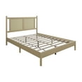 thumbnail image 5 of Castle Place Rattan Queen Wooden Platform Bed, Antique Oak, 5 of 8