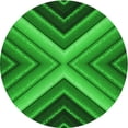 thumbnail image 1 of Ahgly Company Tapis d'Intérieur Rond Lavable en Machine Vert Transitionnel, 6 Pieds Rond, 1 of 7