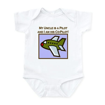 

CafePress - Uncle s Co Pilot Airplane Infant Bodysuit - Baby Light Bodysuit Size Newborn - 24 Months