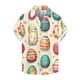 thumbnail image 1 of Blusas y camisas de manga corta con cuello en V Camisa estampada de Pascua para hombre Camisa abotonada Top de poliéster para hombre, 1 of 4
