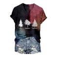 thumbnail image 2 of Women's Short Sleeve T-shirt Fir Short Sleeve V Neck Top For Women,Black Women's Short sleeve T-shirt XXL, 2 of 4
