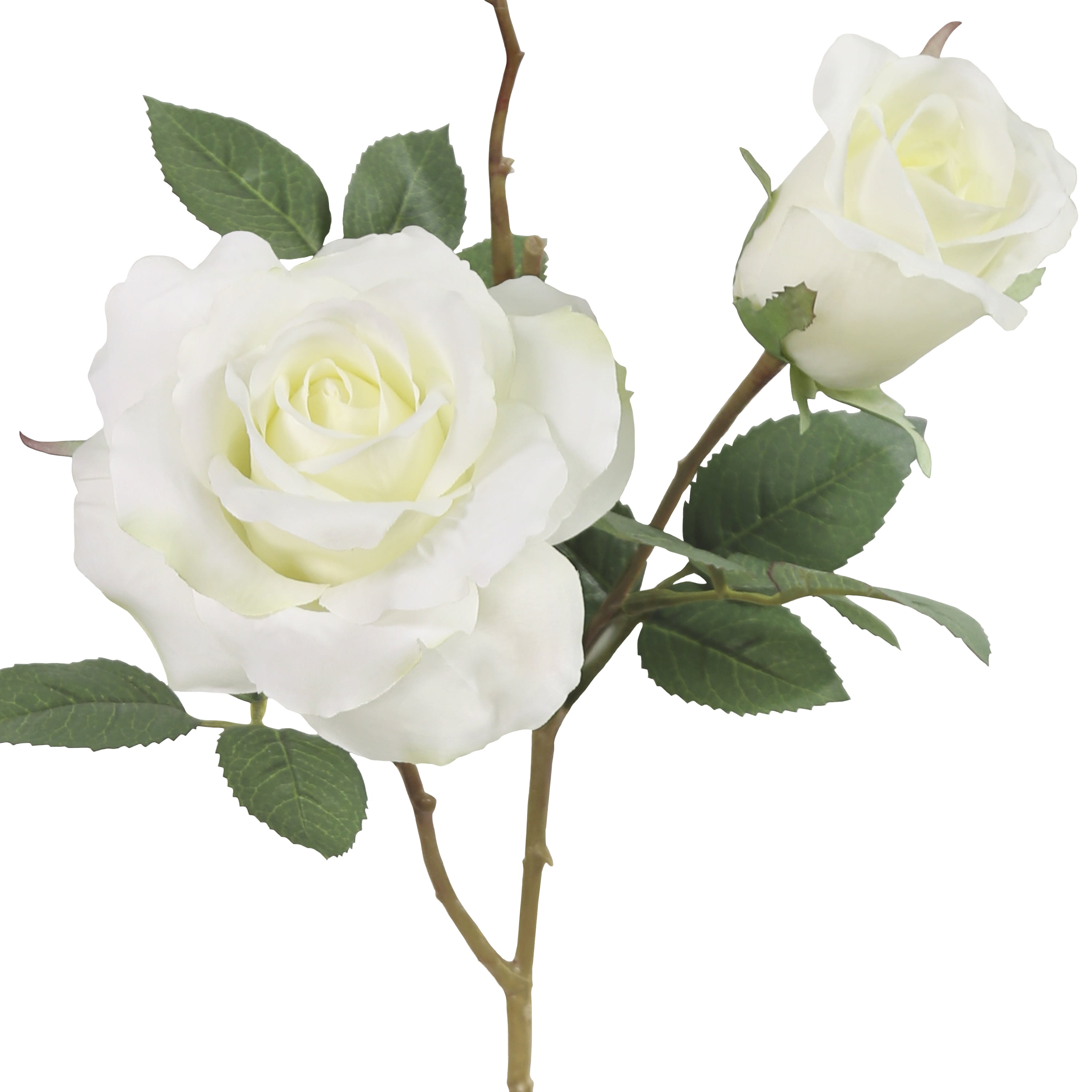 Mainstays Artificial White Rose 3-Head Long Spray, 29.5 in, Indoor Use