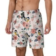 thumbnail image 2 of Balery Rose Flowers Mens Swim Trunks Swim Shorts for Men Quick Dry Inseam Beach Shorts with Compression Liner Pocket-, 2 of 9