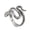 Silver, variant on Alloy Cuff Finger Ring Snake Antique Silver Size 8 Adjustable 18Mm P439