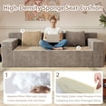 thumbnail image 4 of 71" Small Couches for Small Spaces, Memory Foam Cloud loveseat Corduroy Couch in a Box, Compressed Boneless Sofa for Living Room Bedroom, Apartment Furniture, No Assembly Required, Camel, 4 of 8