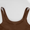 thumbnail image 5 of KHONTS Women's Double Lined Square Neck Tank Top Sleeveless Basic Crop Tops Trendy Going out Tops with Built in Bra Brown M, 5 of 6