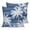 Navy, White, Blue, variant on 16x16 Pillow Covers Set of 2, Summer Palm Trees Square Throw Pillow Covers for Couch/Sofa/Living Room, Tropical Navy Blue Shabby Abstract Art Beach Decorative Soft Pillowcases for Couch