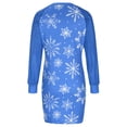 thumbnail image 5 of Women's Casual Long Pullover Christmas Printed Sweatshirt Dress Long Sleeve Round Neck Mini Holiday Sweater Dresses, 5 of 6