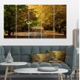 thumbnail image 1 of Road through Beautiful Green Trees - Landscape Canvas Art Print, 1 of 3