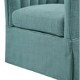 thumbnail image 6 of Comfort Pointe Sanibel Egg Blue Polyester Fabric Skirted Swivel Accent Chair, 6 of 11