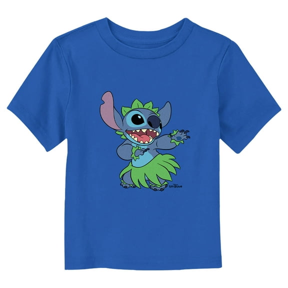 Toddler's Lilo & Stitch Hula Dance Graphic Tee Royal Blue 3T