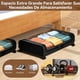 thumbnail image 4 of 2Pcs Contenedores de Almacenamiento Debajo con 6 Bolsa de Almacenaje, 80 X 43.5 X 16 cm, Contenedores de Almacenaje Debajo de La Cama con Ruedas, para Ropa y Edredones,Zapatera Organizador, 4 of 7