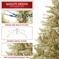 thumbnail image 4 of 7.5FT Champagne Gold Tinsel Artificial Holiday Christmas Tree with Sturdy Metal Stand, 4 of 7