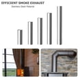 thumbnail image 2 of Stainless Steel Chimney Flue Liner Stoves Pipe 7/8/9/10Cm Gas Water Heater Exhaust Pipe Chimney Pipes 20Cm 30Cm 50Cm, 2 of 5