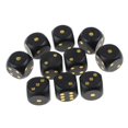 thumbnail image 4 of 10 dados de madera D6 punteados para juegos de mesa D&amp;D TRPG, suministros para fiestas y casinos. Negro, 4 of 8