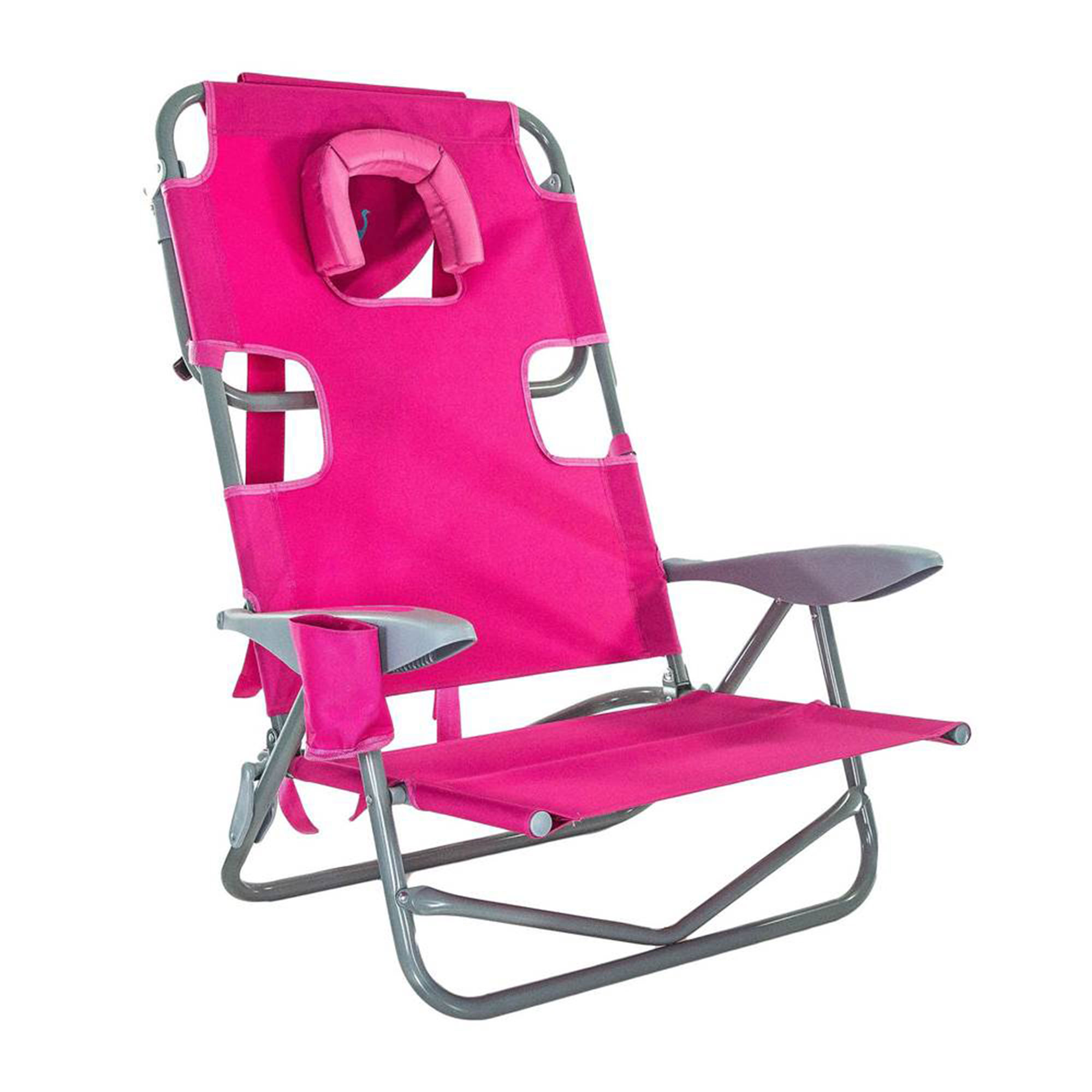 Ostrich On-Your-Back Outdoor Reclining Beach Pool Camping Chair, Pink - image 5 of 9