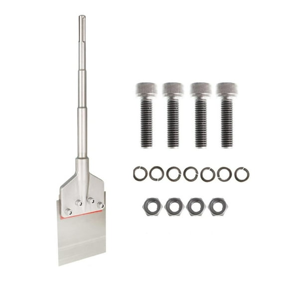6 Inch x 25 Inch Floor Scraper, Wide Tile Removal Bit with Long Handle and Heavy Duty Blade Replacement for All SDS-Max Hammer Drills