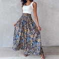 thumbnail image 4 of Angala Women's Vintage Floral High Waist Wide Leg Pants Casual Loose Fit Trousers Soft Stylish Women's Casual Pants, 4 of 6