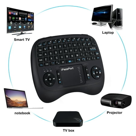 Ktaxon Backlit 2.4G Mini Wireless Keyboard Mouse Touchpad Fr Android Smart TV Box