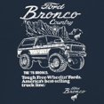 thumbnail image 3 of Ford Bronco Country Tough Free Wheeling 1978 Women's Long Sleeve T-shirt Vintage Truck Fan 4x4 Off Road Classic Car Show, 3 of 7