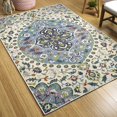 thumbnail image 3 of Kaleen Sunice Collection 7' x 10' Ivory Floral Outdoor Rug, 3 of 7