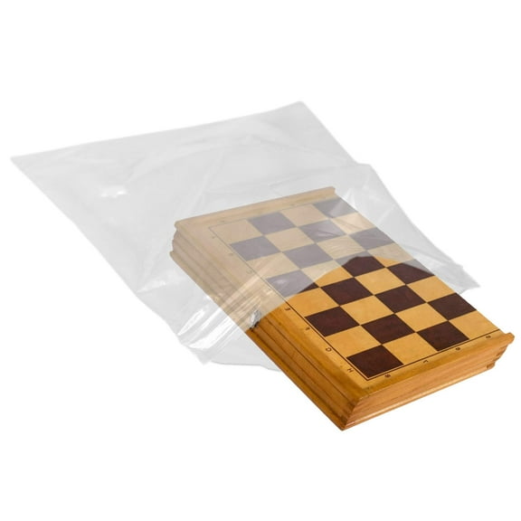 Clear Zipper Seal Top Bags, Heavy Duty 4 Mil Polyethylene, 250 Count, 24 x 24 in