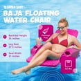 thumbnail image 3 of TRC Recreation Baja Folding Armchair Swimming Pool Float, Flamingo Pink, 3 of 9