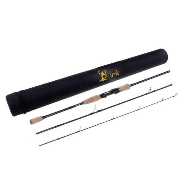 Travel Fishing Rod with Tube Case, Lightweight Strong 4 Pieces Rod Pole  1.8m - 3.0m 