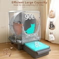 thumbnail image 3 of CABZOON Caja de arena autolimpiante automática para gatos 90 L con WiFi, 3 of 9