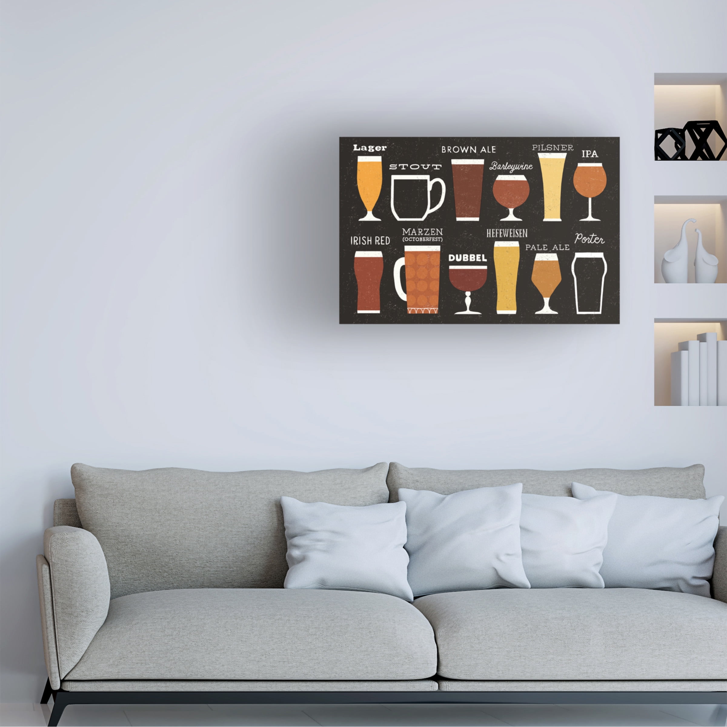 Trademark Fine Art 'Craft Beer List' Canvas Art by Michael Mullan