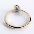 thumbnail image 5 of Jewelerix Minimalist Gold Plated Ring Blue Stone Ring Oval Cut Sapphire Simulated-CZ Stone for Women, 5 of 6