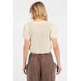 thumbnail image 4 of Mittoshop V-Neck Short Sleeve Crop Sweater, 4 of 4