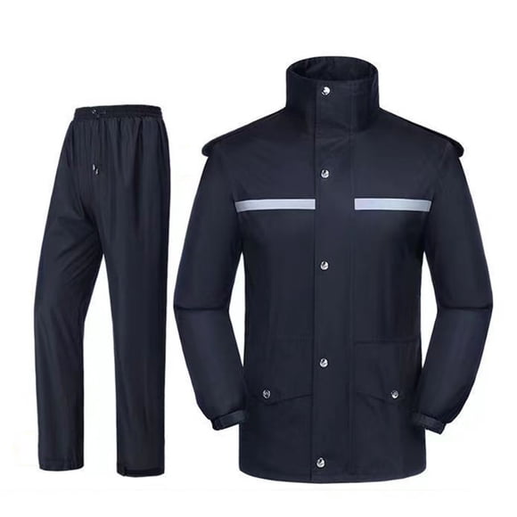 Sentmoon 2 Pieces Set Rain Suits for Men Waterproof and Rain Pants with Hood Long Sleeve Rain Gear for Men Waterproof Packable Reflective Rain Jacket Women Waterproof for Outdoor XXL