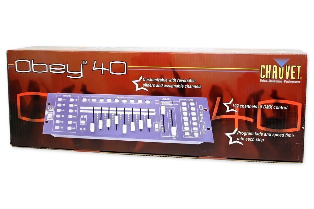 Chauvet DJ OBEY40 Universal DMX-512 Light Controller+(2) FREE 10' Foot DMX Cable