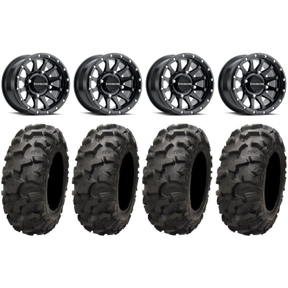 Raceline Trophy 14" Black Wheels 30" Blackwater Tires Polaris RZR XP 1000 / PRO XP / Ranger XP 900/1000