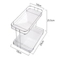 thumbnail image 7 of Bathroom Counter Organizer Cup and Mugs Holder Multiuse 2 Tiers Cosmetic Organizer for Kitchen Desktop Coffee Table Tabletop Dressing Table Argent, 7 of 7